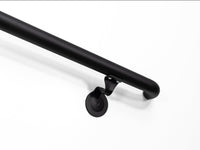 black handrail and bracket