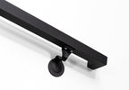 black handrail and bracket