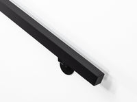 black steel handrail with bracket