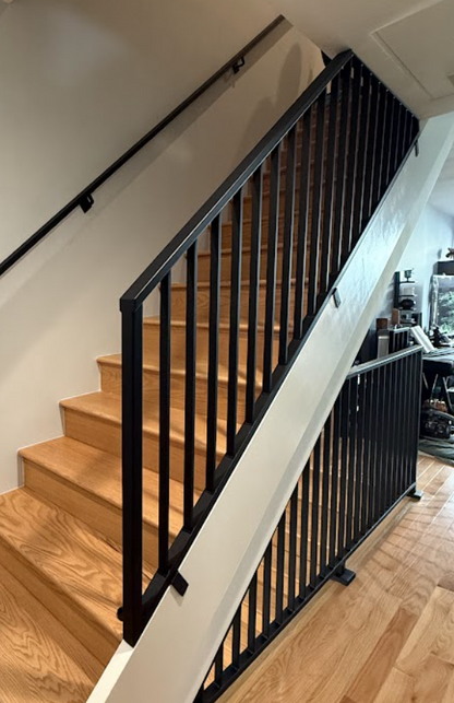 Angled Vertical Stair Railing / Sloped Stair Banister