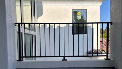 Modern Vertical Stair Railing (Guardrail), 2"x1" Top Rail