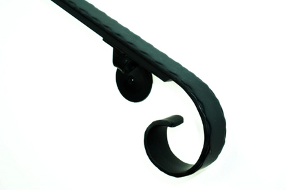 Hammered, Volute Scroll Handrail (Grooved/Ridged Edges)