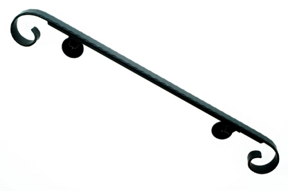 Hammered, Volute Scroll Handrail (Grooved/Ridged Edges)
