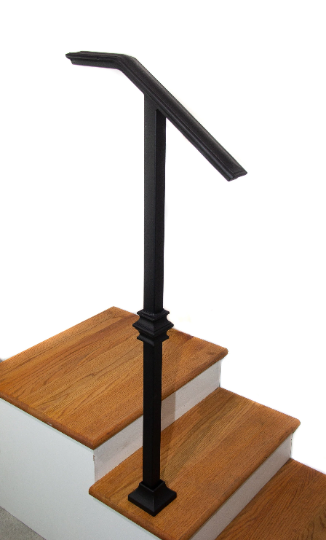 2" Molded Cap, Single-post Handrail for 1 to 2 Steps