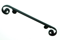Volute Scroll Iron Handrail Set, Wrought Iron Stair Railing, Iron Hand Rail