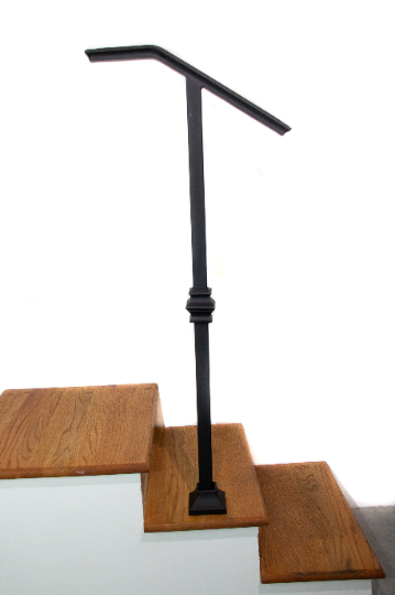 2" Molded Cap, Single-post Handrail for 1 to 2 Steps