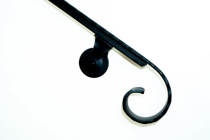 Hammered, Volute Scroll Handrail (Grooved/Ridged Edges)