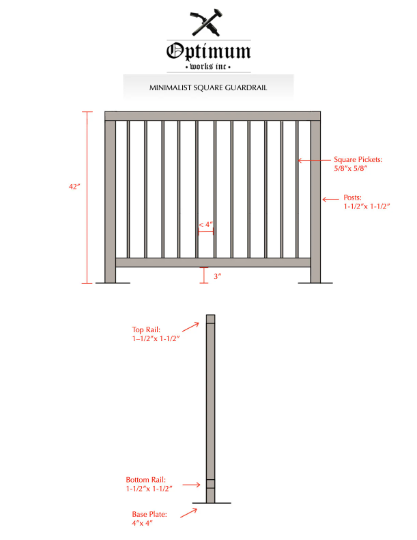 Square Metal Guardrail 