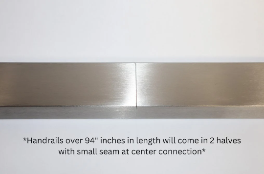 2"x1" Rectangle Stainless Steel Handrail (Straight Cut)
