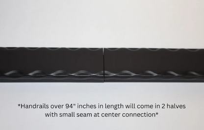 Hammered, Volute Scroll Handrail (Grooved/Ridged Edges)