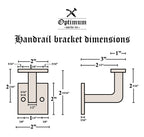 handrail bracket dimensions