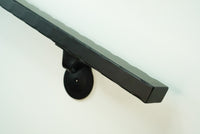 Rectangle Metal Handrail for Stairs in Flat black Color