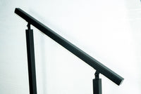 Modern 2' Foot One or Two Step Handrail Railing with 2 Steel Posts with Base Plates