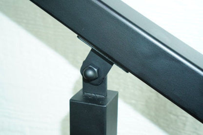 Modern 2-Foot, Double-Post Handrail (1.5"x1.5" Top Rail & Posts)