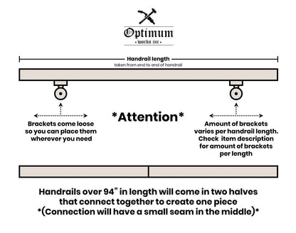 Brackets Varies per Handrail Length