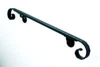 Classic Wrought Iron Handrail For Stairs in Flat matte black