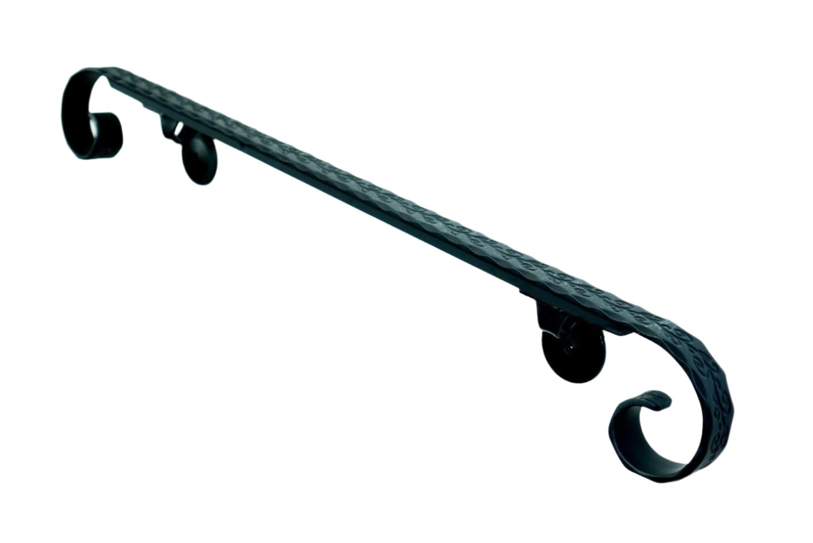 Classic Wrought Iron Handrail For Stairs in Flat matte black