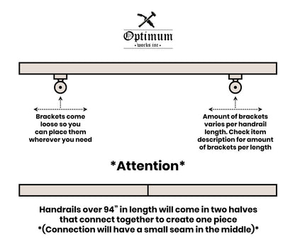 Brackets Varies per Handrail Length