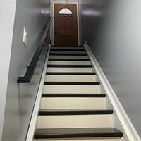 Modern Rectangle Stair Handrail in Black Color 