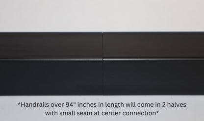 another image showing what the small seam in handrails longer than 94" looks like