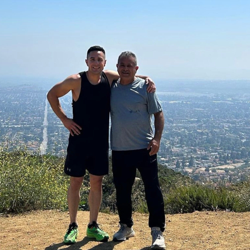Luis Loera with his father