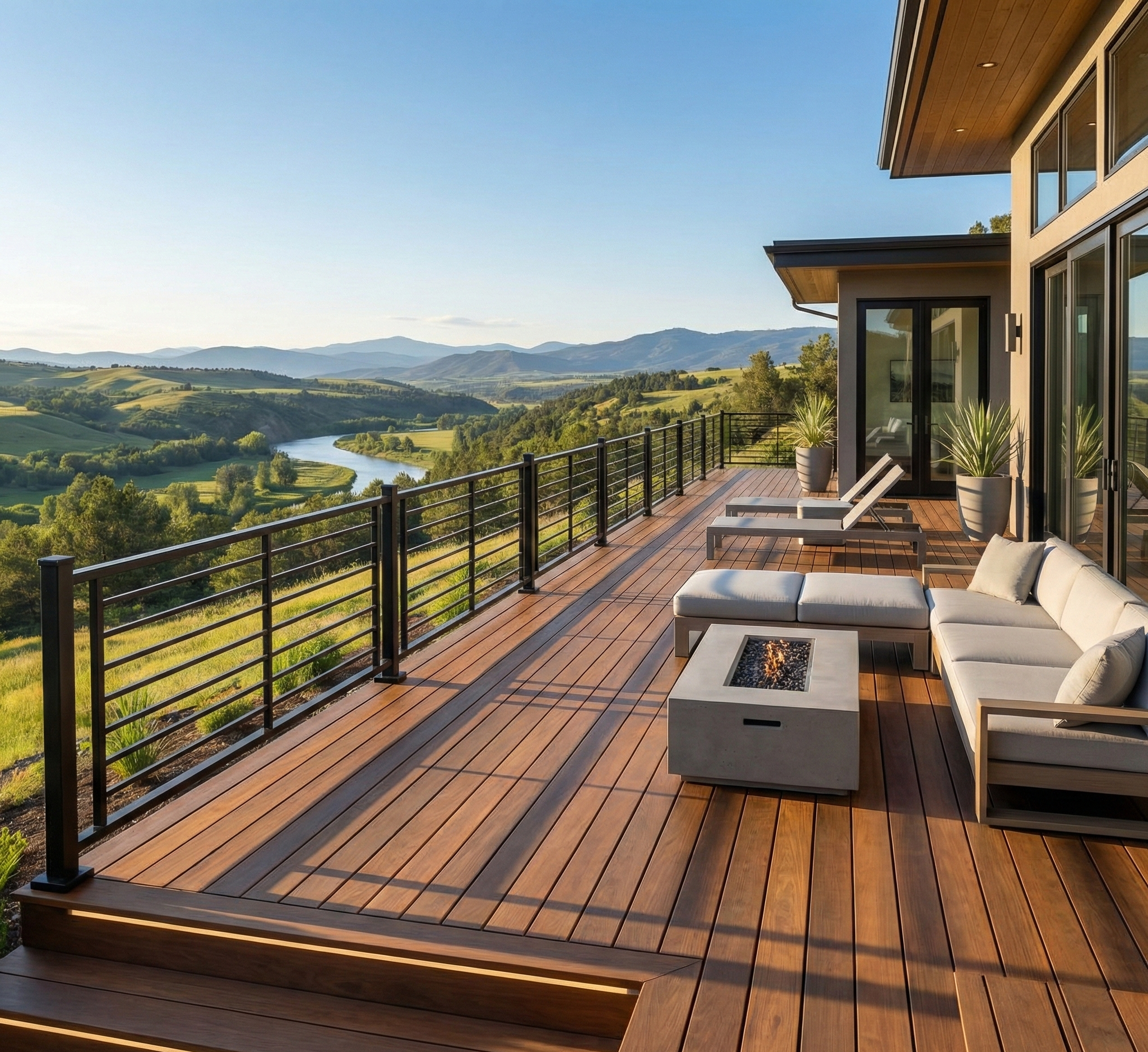Professional deck railing installation